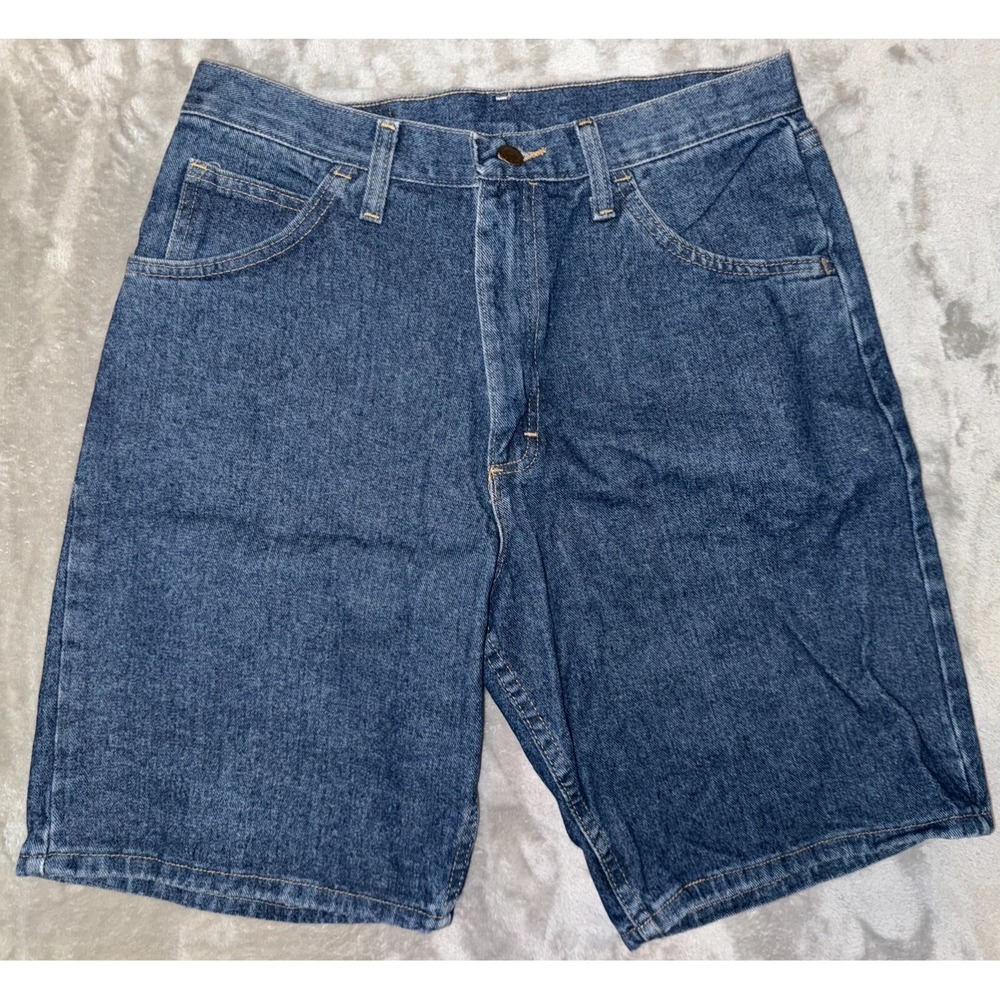 Wrangler Relaxed Fit Shorts Mens 32 Blue Denim Casual Normcore Y2K Lightly‎ Worn